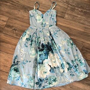 ASOS Blue rose Fit and flare midi dress